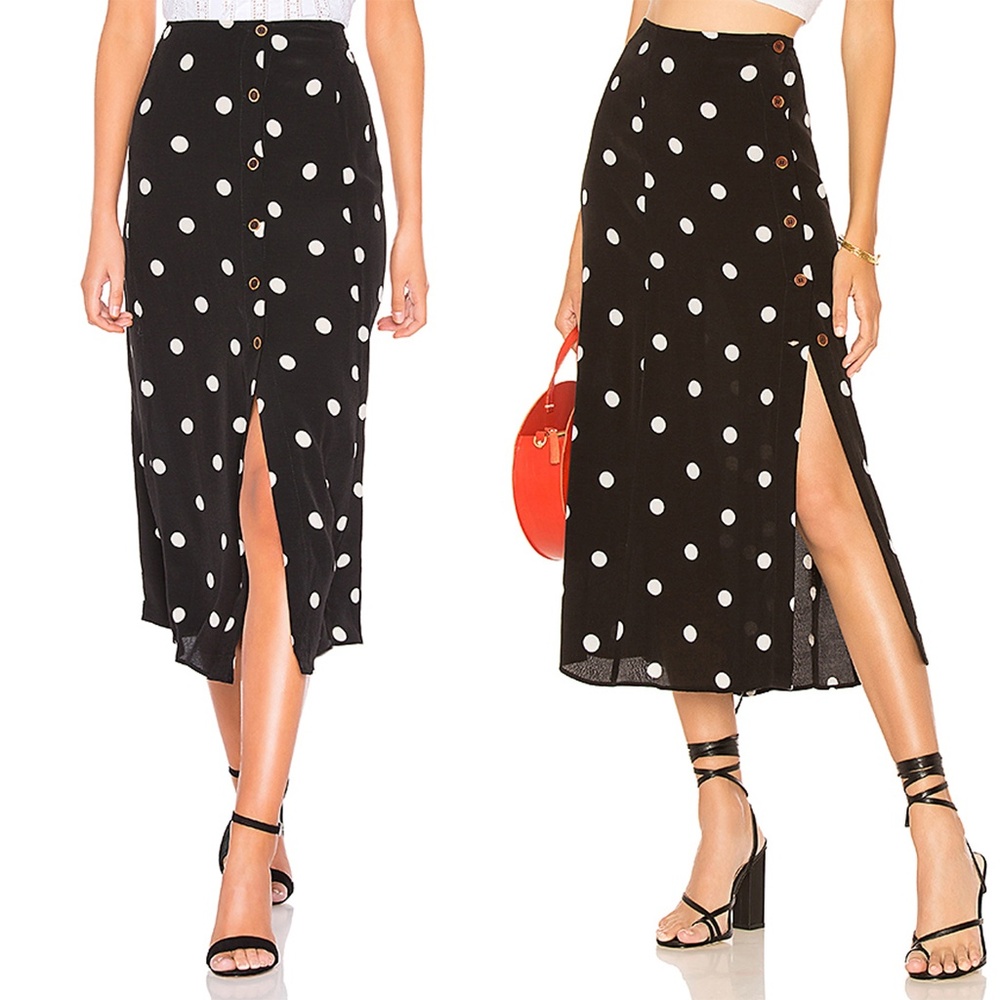 Free People Retro Love Polka Dot Skirt